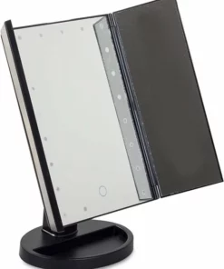 Make-up Spiegel Met LED Verlichting - Vergrootspiegel - Cosmetica/ Visagie Spiegel - 22 LED's - Draaibaar - USB & Batterij - Rheme -NIVEA Shop 550x686 5