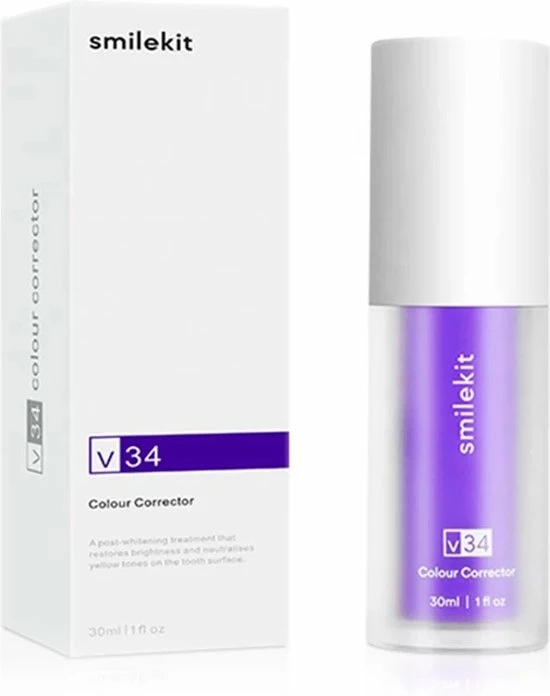 Smilekit V34 Colour Corrector Serum - Witte Tanden - Paarse Tandpasta - Teeth Whitening - Hismile 6 Smilekit V34 Colour Corrector Serum - Witte Tanden - Paarse Tandpasta - Teeth Whitening - Hismile - Afbeelding 6