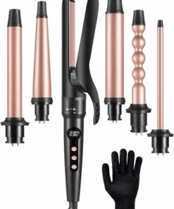VAIVE 6-in-1 Stijltang & Krultang Met Opzetstukken - Haarkruller - Curling Iron