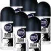 NIVEA MEN Black & White Invisible Original - 6 X 50 Ml - Voordeelverpakking - Deodorant Roller