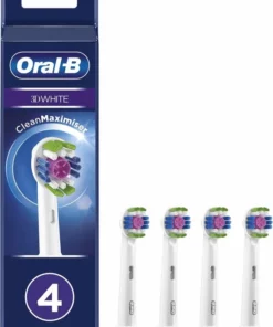 Oral B Oral-B 3D White - Met CleanMaximiser-technologie - Opzetborstels - 4 Stuks