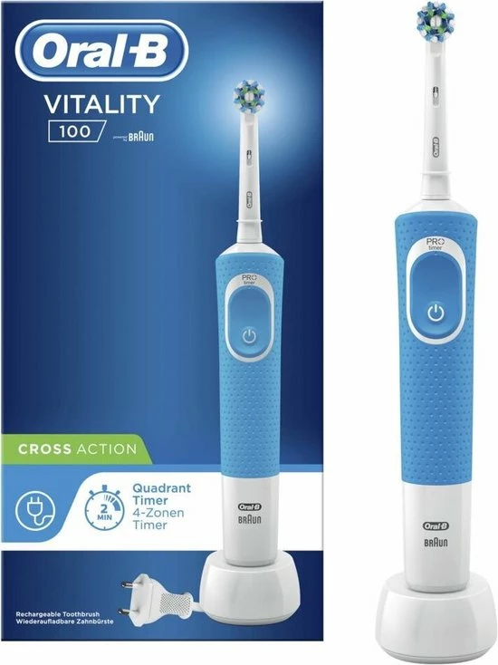 Oral B Oral-B Vitality 100 CrossAction - Blauw - Elektrische Tandenborstel 16 Oral B Oral-B Vitality 100 CrossAction - Blauw - Elektrische Tandenborstel - Afbeelding 16