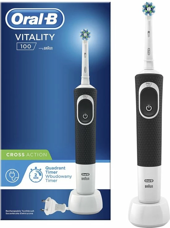 Oral B Oral-B Vitality 100 CrossAction Zwart - Elektrische Tandenborstel 3 Oral B Oral-B Vitality 100 CrossAction Zwart - Elektrische Tandenborstel - Afbeelding 3