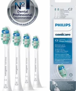 Philips Sonicare C2 Optimal Plaque Defence HX9024/10 - Opzetborstels - 4 Stuks
