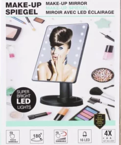Benson Make-Up Spiegel - LED Touch - Dimbaar - 16 Leds - Zwart -NIVEA Shop 550x798 2