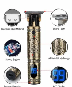 Arash® Tondeuse Mannen - 2022 Nieuwste Model - Draadloze Haartrimmer - Geschikt Voor Hoofdhaar/Baardhaar - Trimmer Draadloos - Scheerapparaat - Goud - Inclusief Oplaadblok En 4 Opzetstukjes -NIVEA Shop 550x810